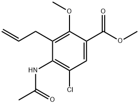Methyl 4-acetamido-3-allyl-5-chloro-2-methoxybenzoate 结构式