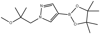1-(2-Methoxy-2-methylpropyl)-4-(4,4,5,5-tetramethyl-1,3,2-dioxaborolan-2-yl)-1H-pyrazole Structure