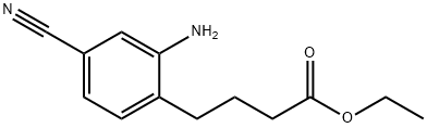 4-(2-Amino-4-cyano-phenyl)-butyric acid ethyl ester Struktur
