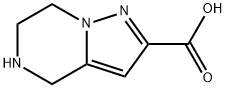 4,5,6,7-四氢吡唑并[1,5-A]吡嗪-2-羧酸, 1309128-62-8, 结构式