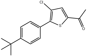 1-(5-(4-(tert-Butyl)phenyl)-4-chlorothiophen-2-yl)ethan-1-one Struktur