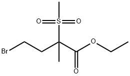 ethyl 4-bromo-2-methyl-2-(methylsulfonyl)butanoate Structure
