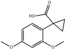 1-(2,4-ジメトキシフェニル)シクロプロパンカルボン酸 化学構造式
