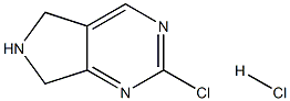 2-Chloro-6,7-dihydro-5H-pyrrolo[3,4-d]pyrimidine hydrochloride, 1314790-85-6, 结构式