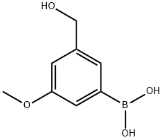 3-(羟甲基)-5-甲氧基苯基]硼酸, 1315276-35-7, 结构式