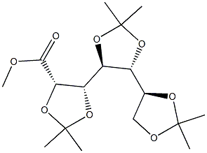 2,3:4,5:6,7-Tris-O-(1-methylethylidene)-D-glycero-D-talo-heptonic acid methyl ester Structure