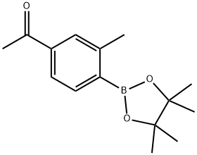 4-アセチル-2-メチルフェニルボロン酸ピナコールエステル 化学構造式