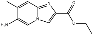 6-Amino-7-methyl-imidazo[1,2-a]pyridine-2-carboxylic acid ethyl ester Struktur