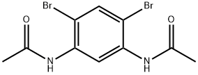 1,3-dibromo-4,6-bis(acetamido)benzene 化学構造式