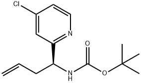 tert-butyl(S)-(1-(4-chloropyridin-2-yl)but-3-en-1-yl)carbamate Structure