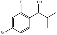 1-(4-Bromo-2-fluorophenyl)-2-methyl-1-propanol Struktur