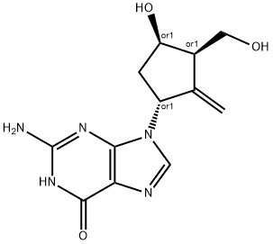 2-amino-9-((1R,3R,4R)-4-hydroxy-3-(hydroxymethyl)-2-
methylenecyclopentyl)-1,9-dihydro-6H-purin-6-one Structure