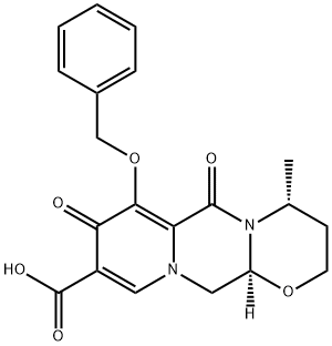Methyl 3-(benzyloxy)-5-((2,4-difluorobenzyl)carbamoyl)-1-(2,2-dimethoxyethyl)-4-oxo-1,4-dihydropyridine-2-carboxylate 化学構造式