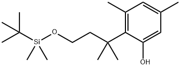2-(4-(tert-butyldimethylsilyloxy)-2-methylbutan-2-yl)-3,5-dimethylphenol Struktur