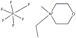 N-methyl ,ethyl-Morpholinium hexafluorophosphate Struktur