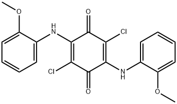 2,5-BIS(2-METHOXYANILINO)-3,6-DICHLORO-1,4-BENZOQUINONE Struktur