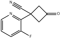 1-(3-fluoropyridin-2-yl)-3-oxocyclobutane-1-carbonitrile, 1344145-36-3, 结构式