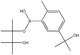 2-甲基-5-(2-羟基-2-丙基)苯硼酸频哪醇酯 结构式