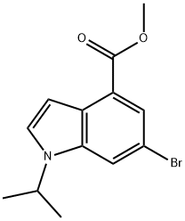 methyl 6-bromo-1-isopropyl-1H-indole-4-carboxylate Struktur