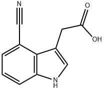 2-(4-氰基-1H-吲哚-3-基)乙酸, 1346597-89-4, 结构式