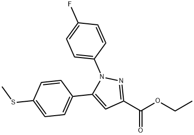 ethyl 1-(4-fluorophenyl)-5-(4-(methylthio)phenyl)-1H-pyrazole-3-carboxylate(WXG01507) Structure