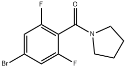 1-[(4-Bromo-2,6-difluorophenyl)carbonyl]pyrrolidine Struktur