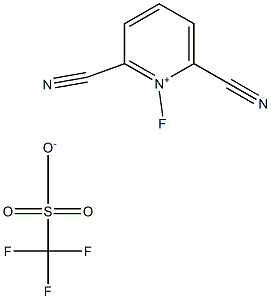 2,6-Dicyano-1-fluoropyridin-1-ium trifluoromethanesulfonate Struktur