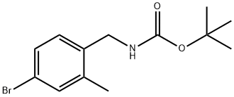N-BOC-2-甲基-4-溴苄胺 结构式