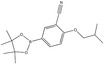 2-isobutoxy-5-(4,4,5,5-tetramethyl-1,3,2-dioxaborolan-2-yl)benzonitrile 结构式