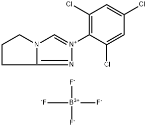 6,7-dihydro-2-(2,4,6-trichlorophenyl)-5H-Pyrrolo[2,1-c]-1,2,4-triazolium tetrafluoroborate