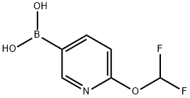 (6-(difluoromethoxy)pyridin-3-yl)boronic acid, 1354290-88-2, 结构式