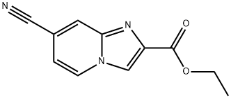 7-Cyano-imidazo[1,2-a]pyridine-2-carboxylic acid ethyl ester Struktur
