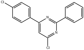 4-chloro-6-(4-chlorophenyl)-2-phenylpyrimidine Structure