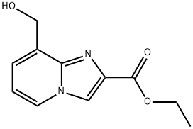 8-Hydroxymethyl-imidazo[1,2-a]pyridine-2-carboxylic acid ethyl ester Struktur