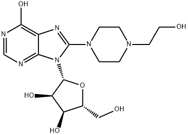 8-(2-Hydoxyethylpiperazinyl)inosine Struktur