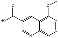 5-メトキシキノリン-3-カルボン酸 化学構造式