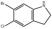 6-Bromo-5-chloro-2,3-dihydro-1H-indole Struktur