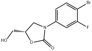 (S)-3-(4-bromo-3-fluorophenyl)-5-(hydroxymethyl)oxazolidin-2-one Structure