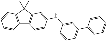 2-(3-ビフェニリル)アミノ-9,9-ジメチルフルオレン 化学構造式