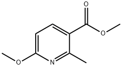 6-メトキシ-2-メチルピリジン-3-カルボン酸メチル 化学構造式