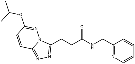 3-[6-(propan-2-yloxy)[1,2,4]triazolo[4,3-b]pyridazin-3-yl]-N-(pyridin-2-ylmethyl)propanamide Struktur