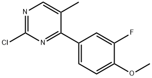 2-Chloro-4-(3-fluoro-4-methoxyphenyl)-5-methylpyrimidine|