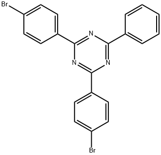 2,4-bis(4-bromophenyl)-6-phenyl-1,3,5-triazine Structure