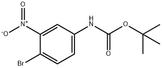 (4-溴-3-硝基苯基)氨基甲酸叔丁酯 结构式