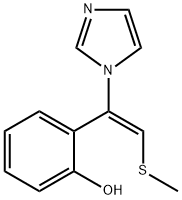 (E)-1-[2-甲巯基-1-[2-羟基苯基]乙烯基]-1H-咪唑, 138206-46-9, 结构式