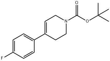 4-(4-氟苯基)-5,6-二氢吡啶-1(2H)-羧酸叔丁酯 结构式