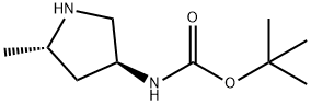 (3S,5S)-(5-Methyl-pyrrolidin-3-yl)-carbamic acid tert-butyl ester Struktur