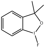 1-フルオロ-3,3-ジメチル-1,2-ベンゾヨードキソール 化学構造式