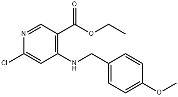 ethyl 4-(4-methoxybenzylamino)-6-chloropyridine-3-carboxylate Structure
