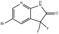 5-bromo-3,3-difluoro-1H,2H,3H-pyrrolo[2,3-b]pyridin-2-one, 1393540-54-9, 结构式